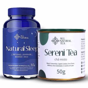 COMBO NATURAL SLEEP E CHÁ SERENI TEA 6 UNIDADES - Chá para Sono Saudável - Chá para Saúde do Sono